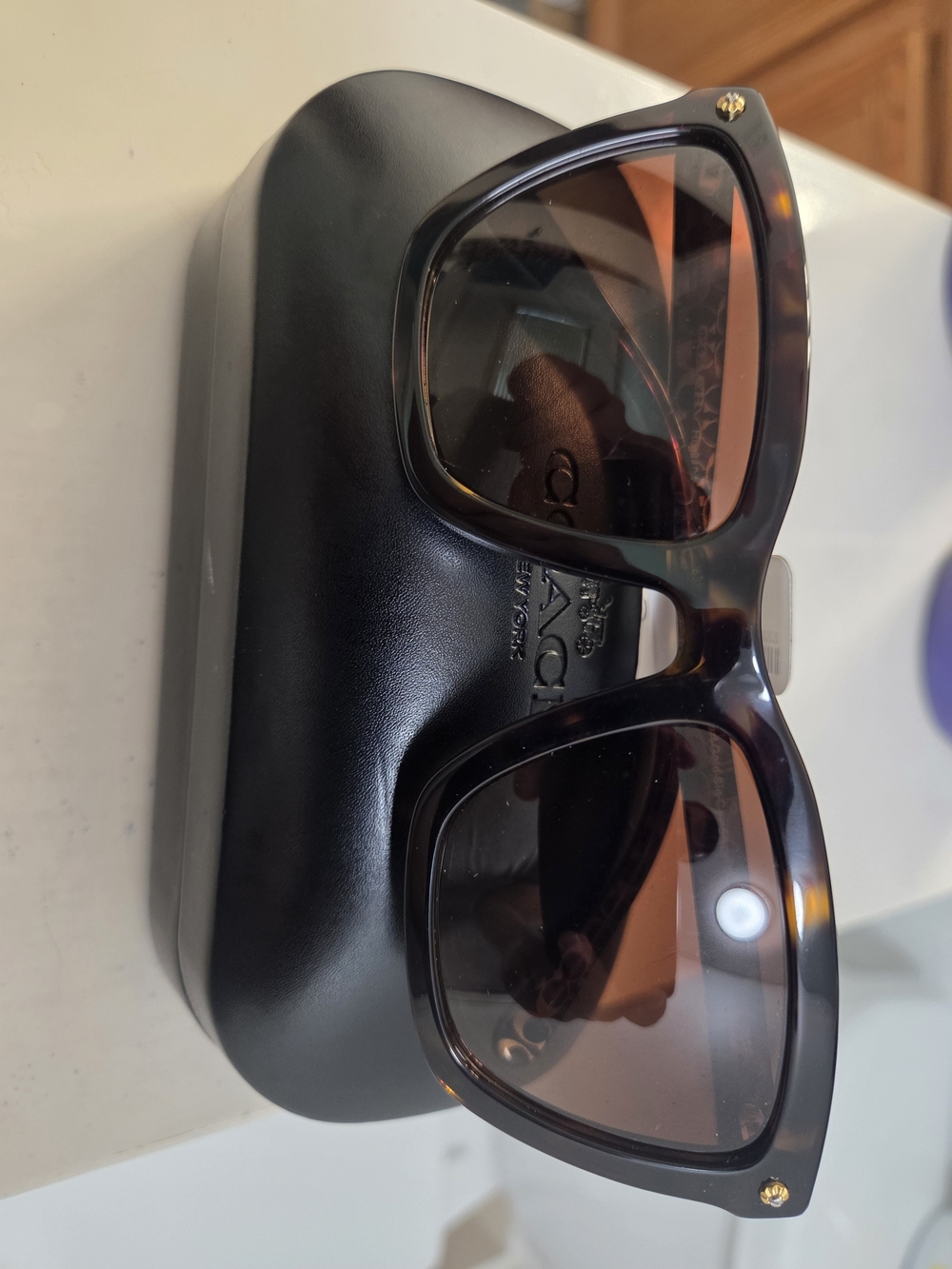 Coach Tortoiseshell Sunglasses Frame with Brown Accents